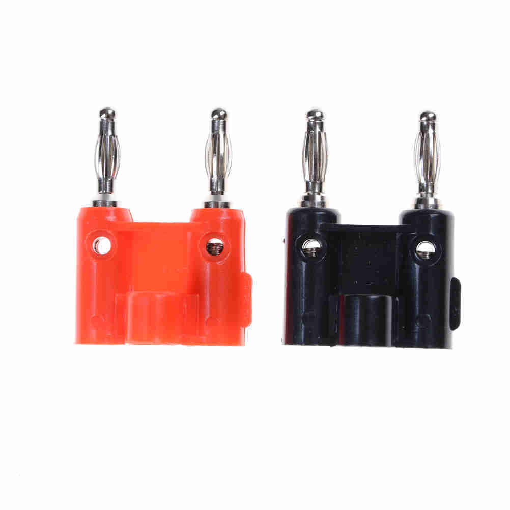 Dual 4mm Nickel Banana Plug Jack Connectors Binding Post Socket Test Probes H WF