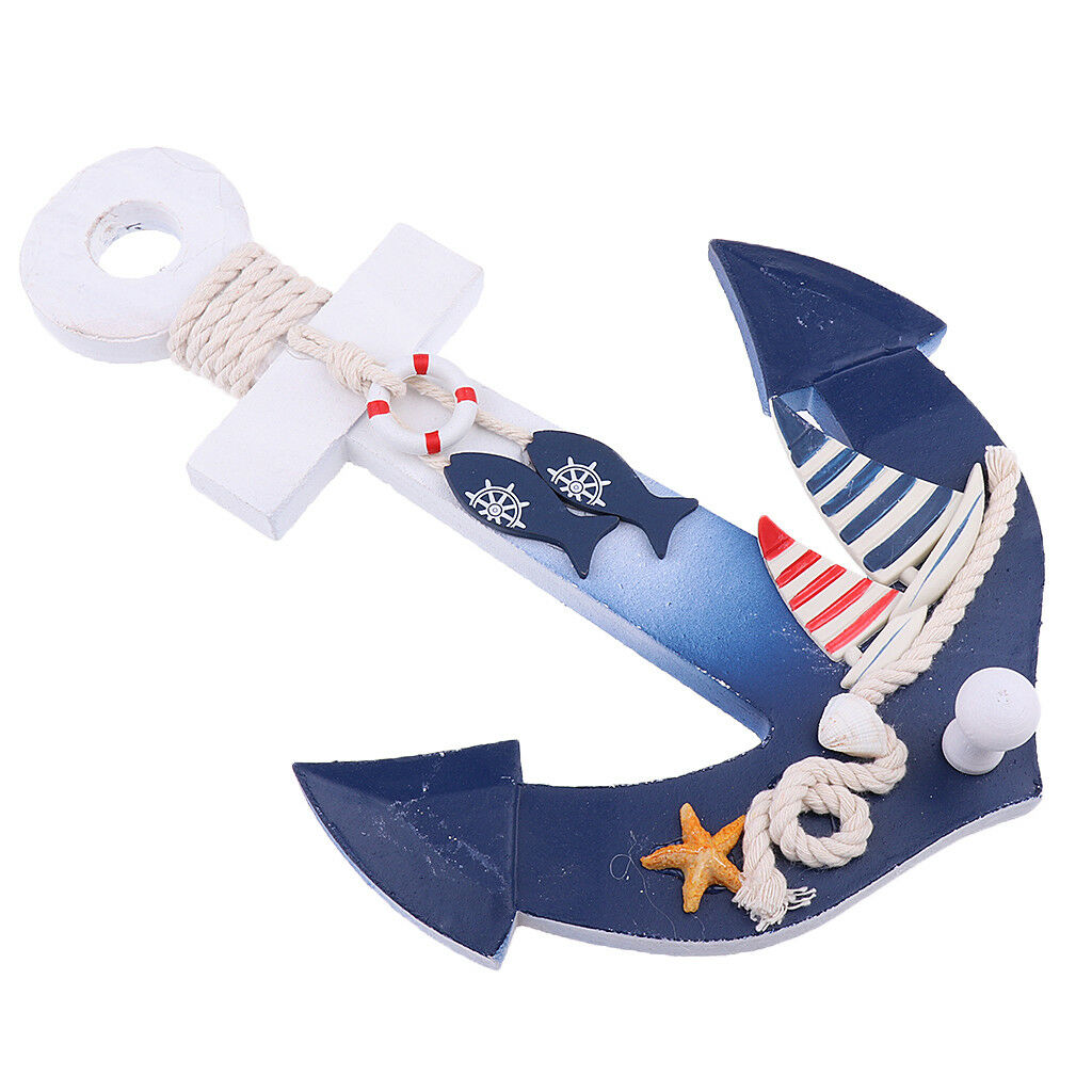 Nautical Anchor Wall Hanging Hook Ship Starfish Decor Coat Hat Mediterranean
