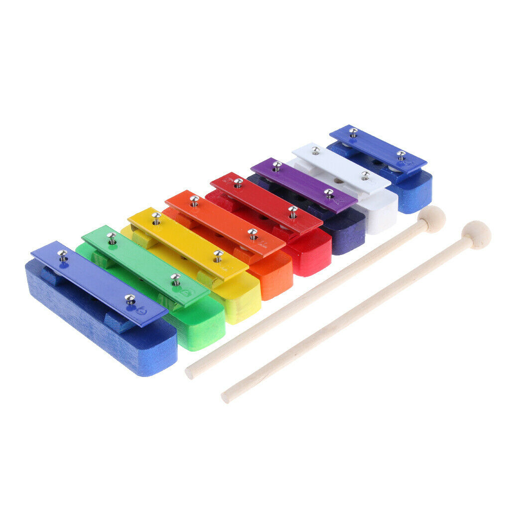 Novelty Wood Children Hand Percussion Toys Colorful 8-notes Xylophone Sound