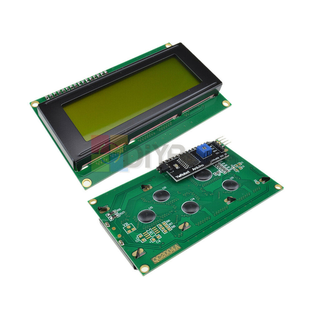 IIC/I2C/TWI/SPI Serial Interface 2004 20X4 Character LCD Module Display Yellow