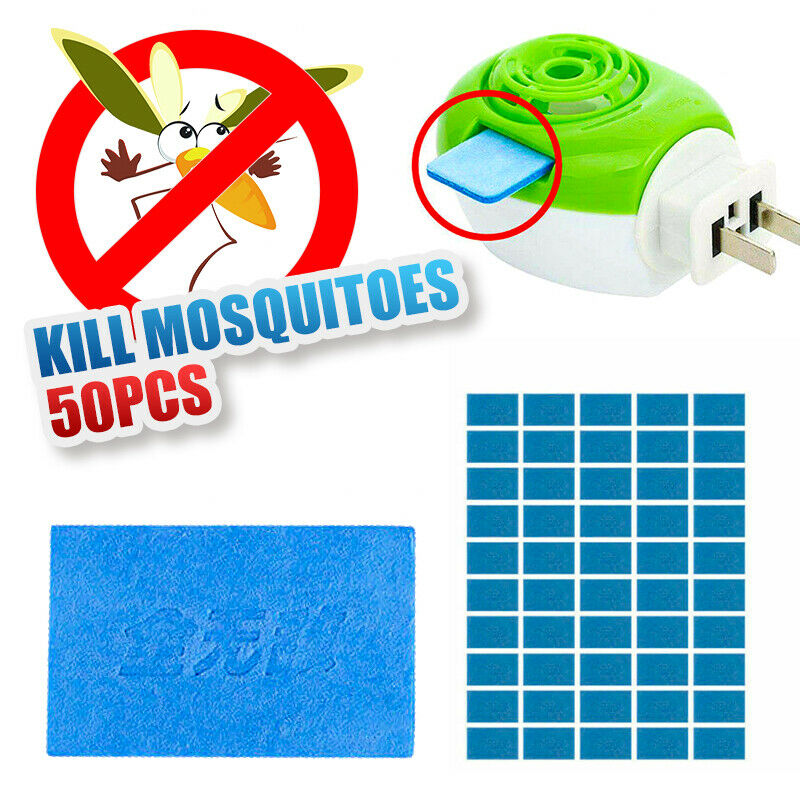 50Pcs Mosquito Repellent Tablets Insect Killer No Toxic Pest Bite Mat Tablets