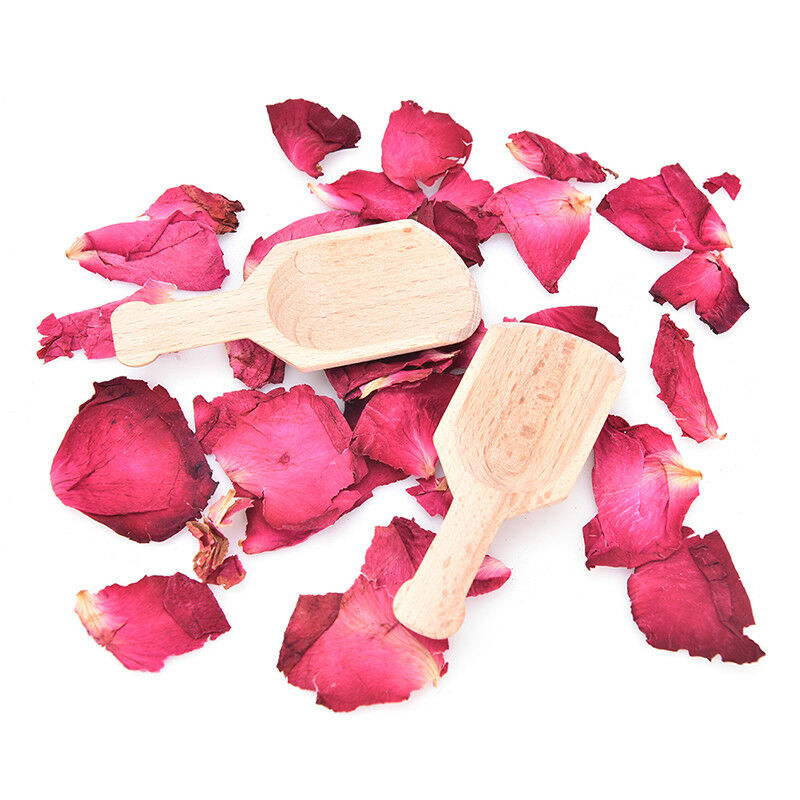 6PCS Wooden Scoops For Bath Salts Essential Oil Bamboo Bath Salt Spoo.l8