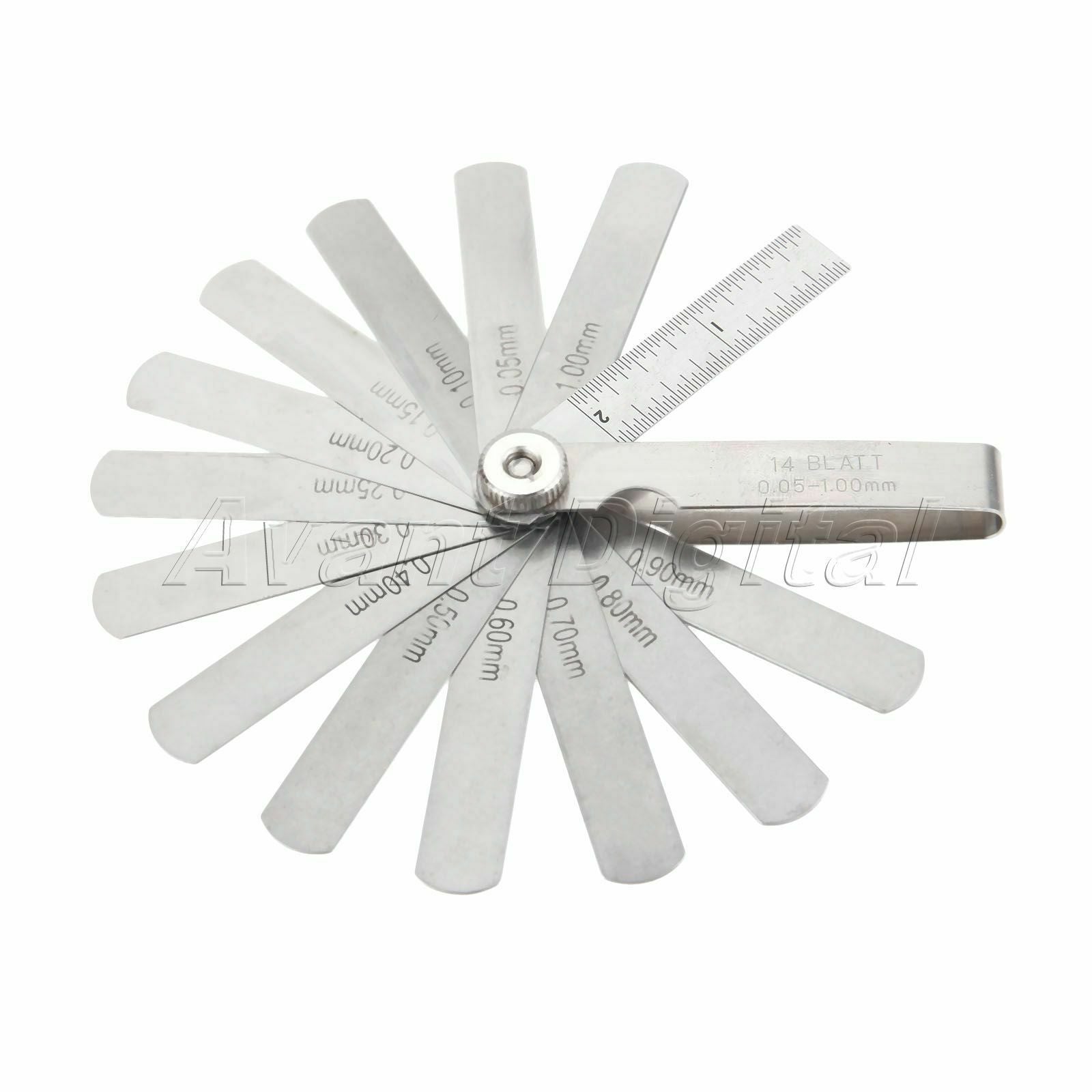 14 Blades 0.5mm-1mm Metric Feeler Gauge Check Iespection Measure Hand Tools New