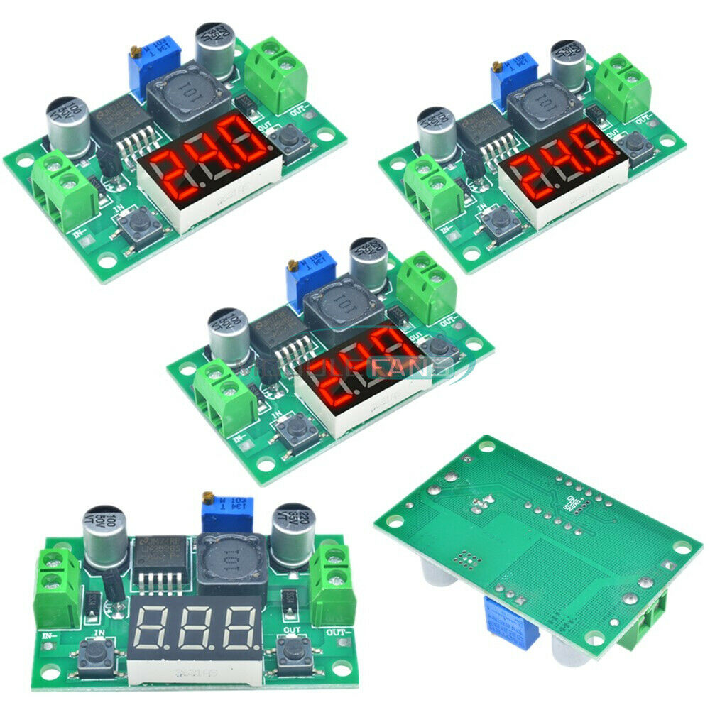 5PCS LM2596 DC Step Down Buck Converter Module Voltage Regulator LED Voltmeter