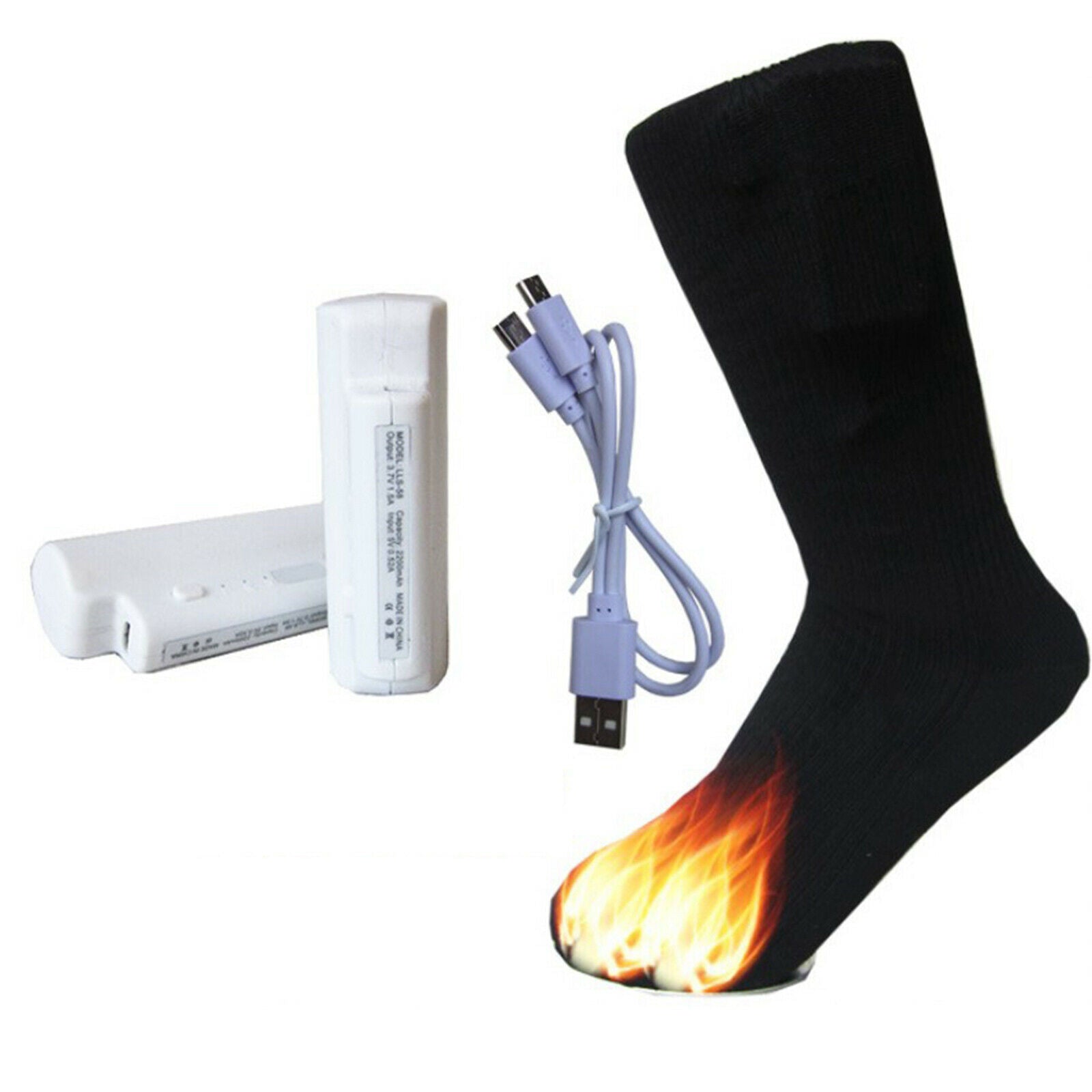 Thermal Socks Rechargeable Foot Warmer Sweat Absorbing Ski Motorcycle Socks