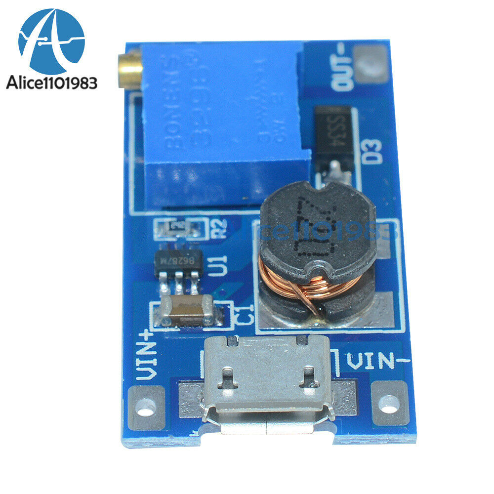 2PCS 2A booster board DC-DC step-up module 2/24V to 5/9/12 / 28V Replace XL6009