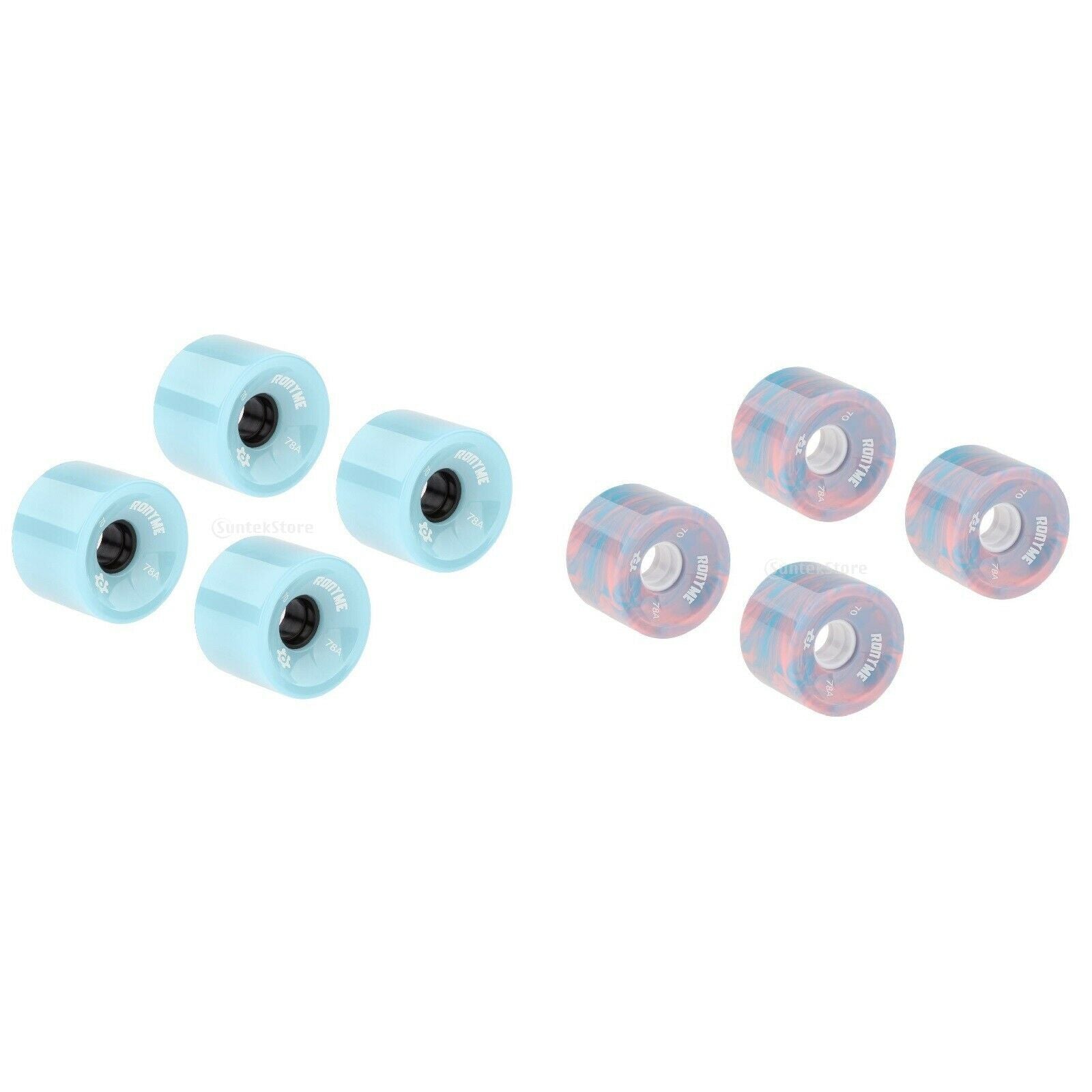 8x Skateboard Wheels Replacement PU Roller ABEC-9 Bearing Casing Maintenance