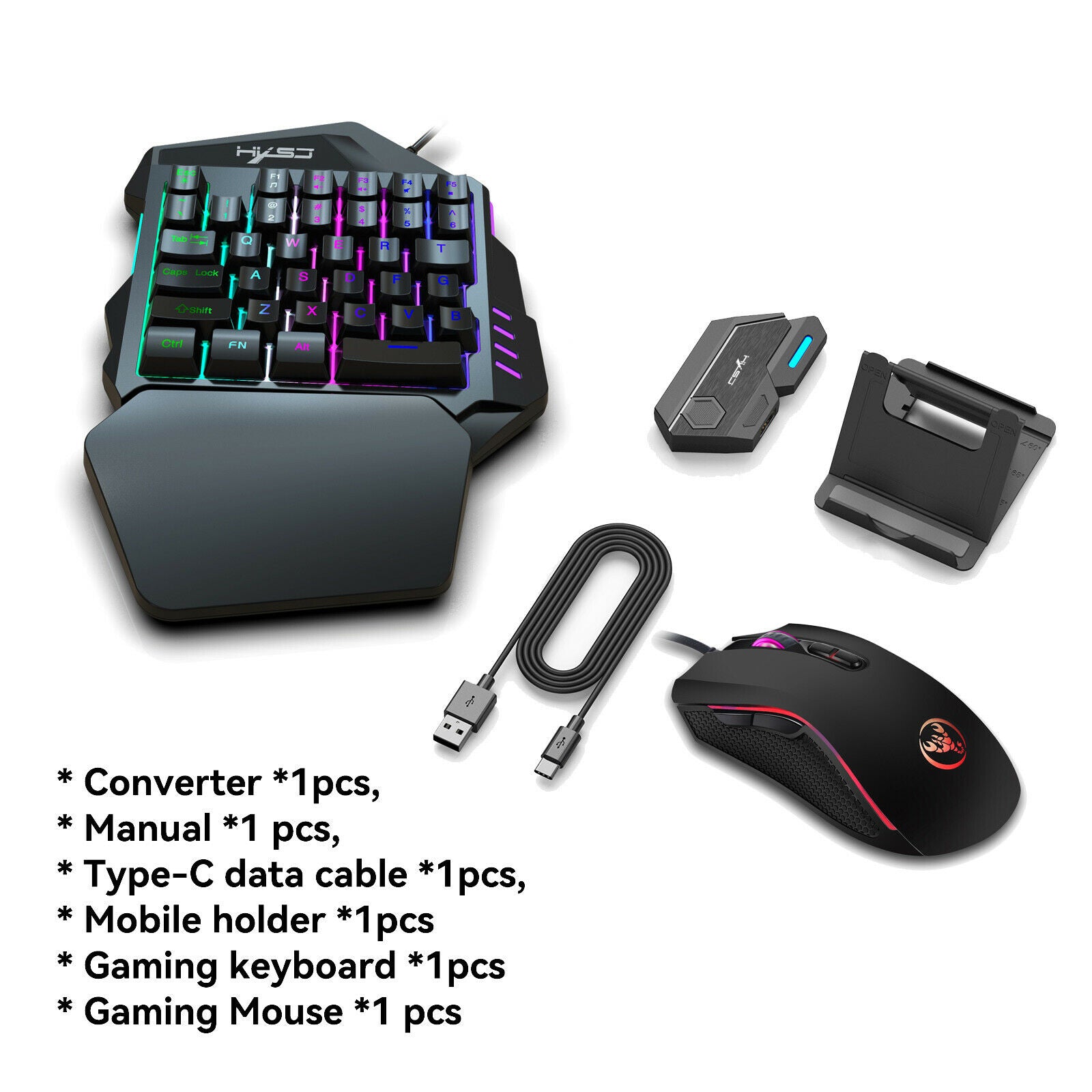 For IOS 13.4 Below Android Game Adapter Game Keyboard Mouse Converter Bluetooth