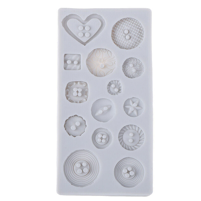 Silicone Button Shapes Cake Mould DIY Fondant Chocolate Cookie Ice Silico.l8