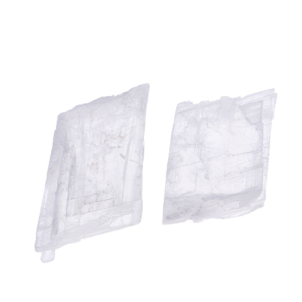 2pcs Transparent Crystal Rocks Mineral, Geology Collection Kids Class Science