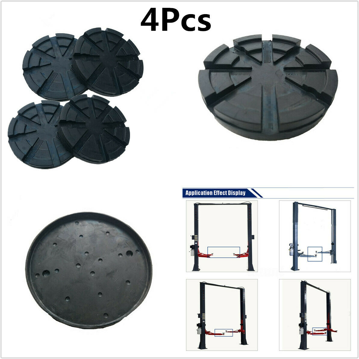 4x Heavy Duty Rubber Arm Pads Car Lift Accessories Lift Pad for Auto Truck Hoist