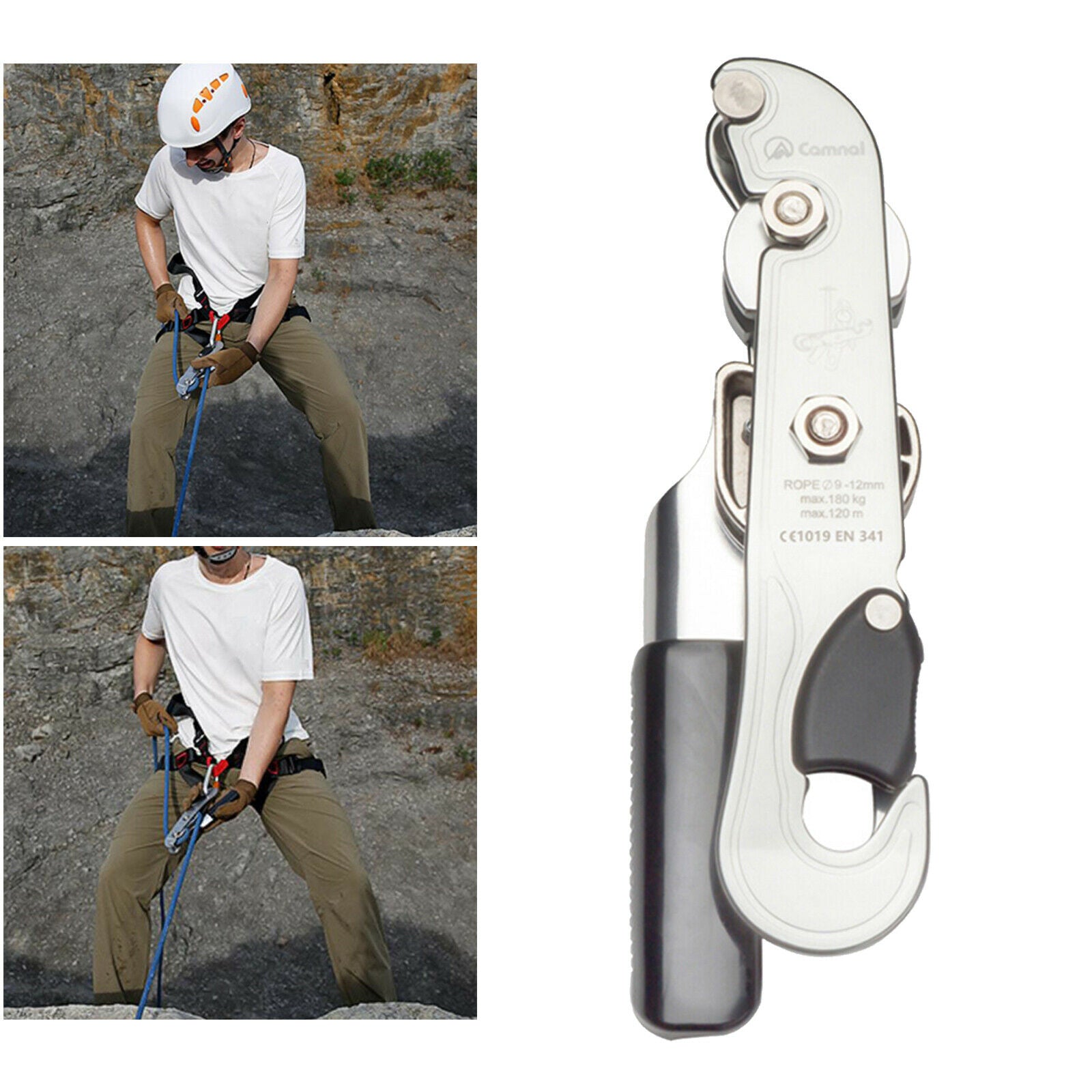 Stop Single Brake Descender Assisted Climbing Rope Access Self-Braking