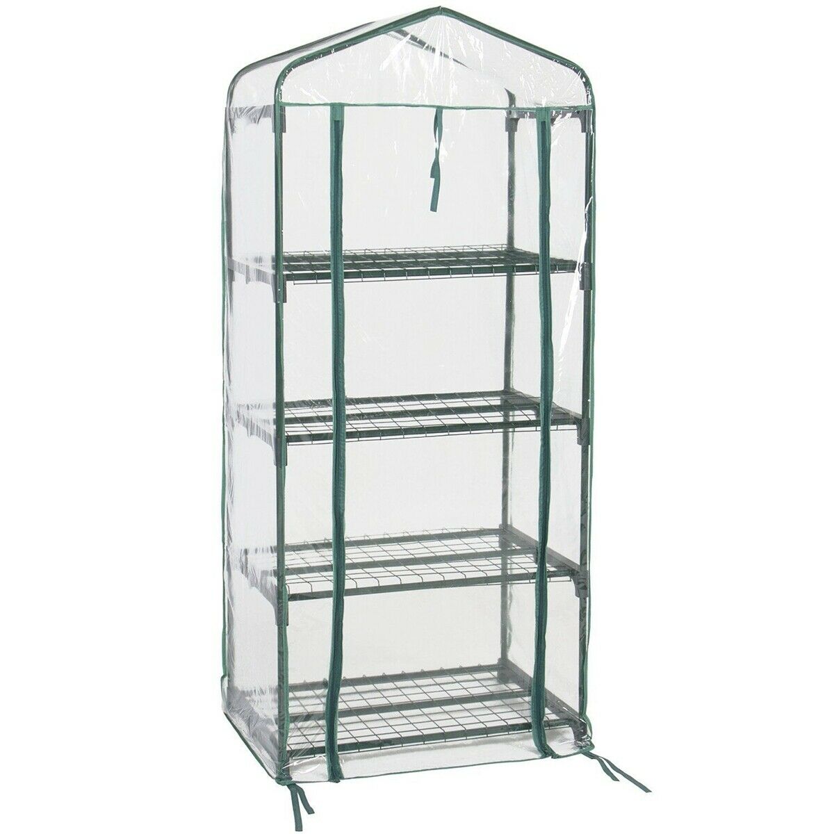 4 Tier Greenhouse Mini Outdoor/Indoor Garden Plant Walk in Grow PVC Cover  *