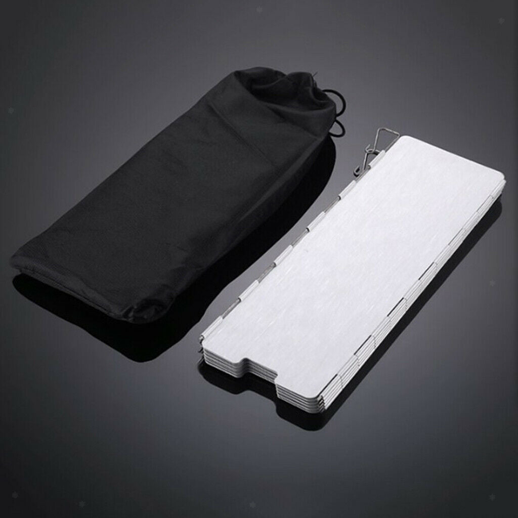 Folding Camping Stove Windshield 10 Dishes Kitchen Wind Screens Outdoor Accs