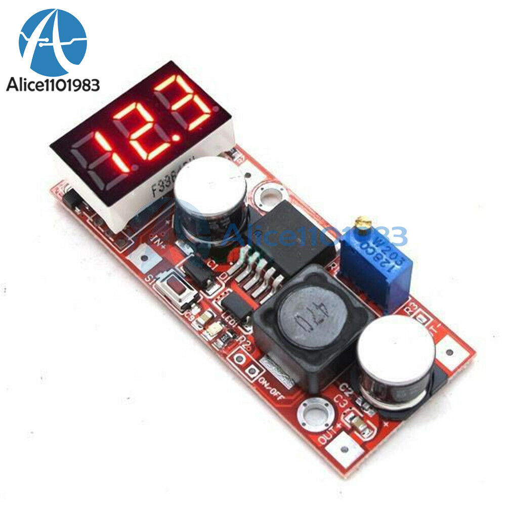 DC Adjustable Buck Step Down Converter LM2596 Voltage Regulator With Voltmeter