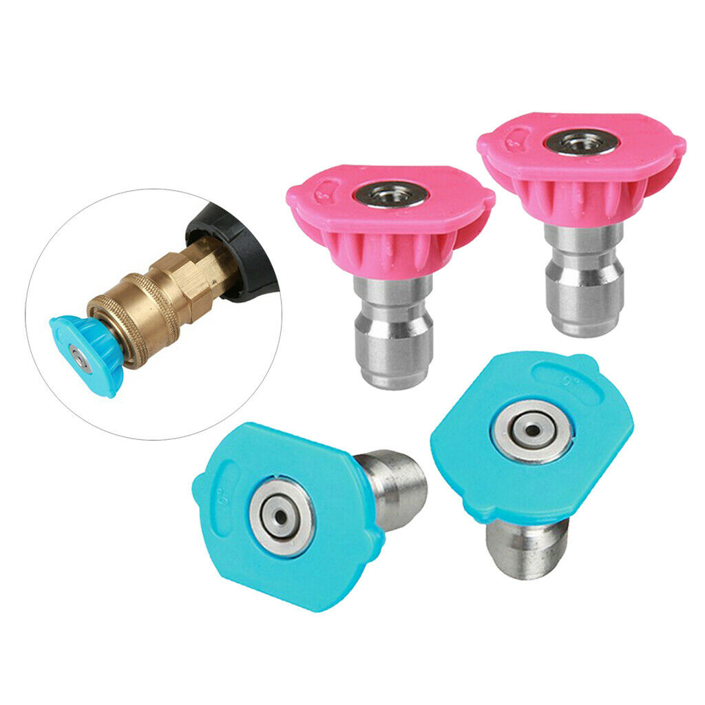 Set of 4 Stainless Steel Soap & Rinse Jet Second Story Nozzle Tips Tool Kit