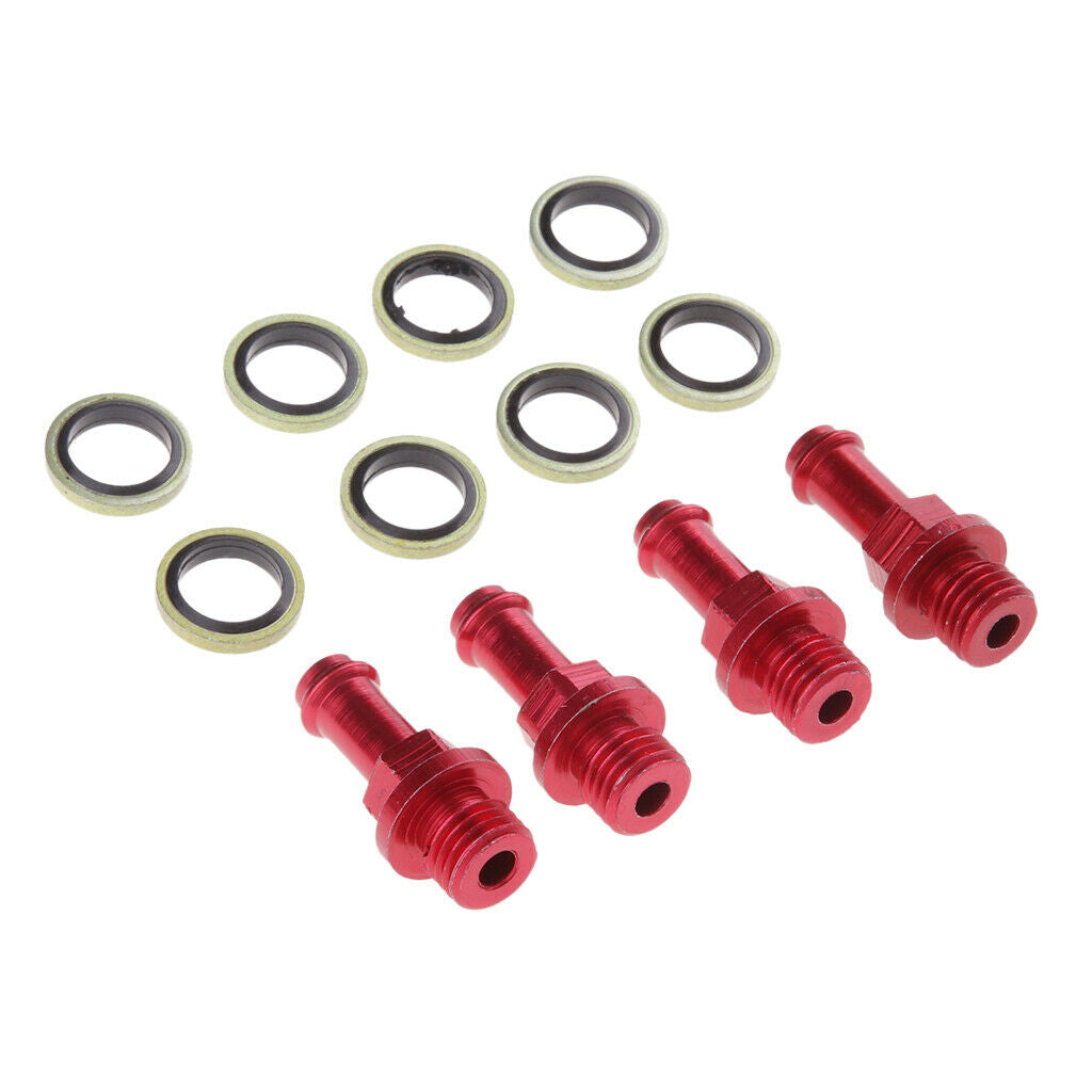 Brake Clutch Line Tube Transfer Adapter Screw for Radial Master Cylinder Red