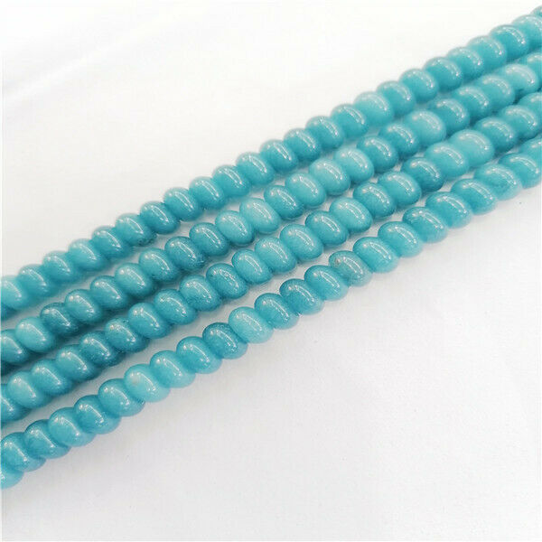 1 Strand 8x5mm Blue Malay Jade Rondelle Abacus Spacer Beads 15.5inch HH9339
