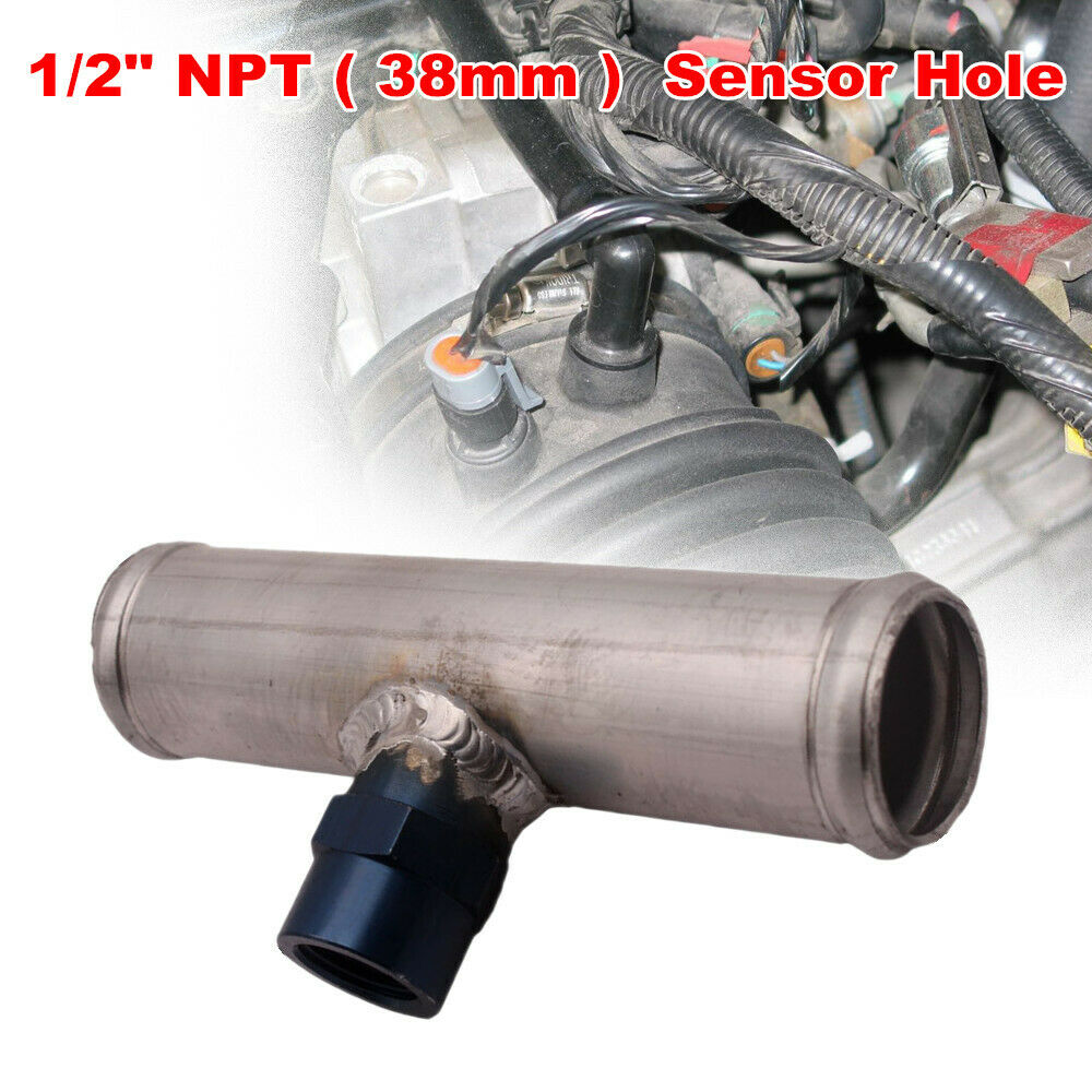 150mm Temperature Inline Temp Sensor Radiator Block 1/2" NPT Pipe Hose Adapter
