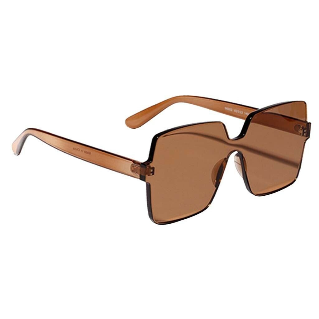 2pcs Womens One-piece Sunglasses Square Rimless Summer Sun Glasses Party