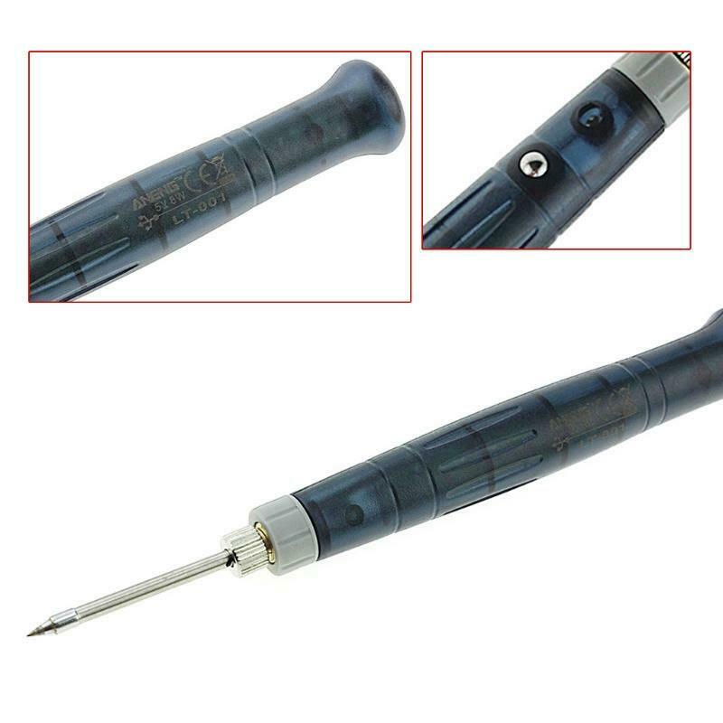Mini Portable USB 5V 8W Electric Powered Soldering Iron Pen Tip Touch