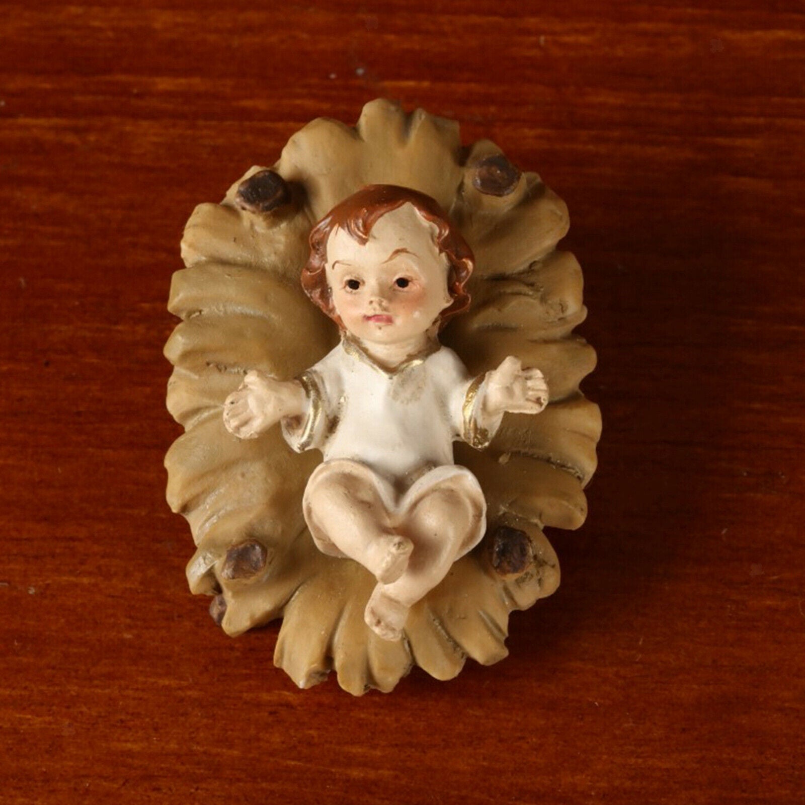 Nativity Scene Xmas Jesus Hand Painted Manger Miniatures Ornaments