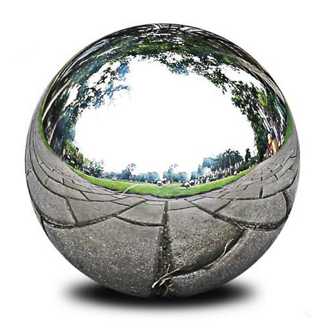Stainless Steel Mirror Polished Sphere Hollow Round Ball Garden Ornament76mm