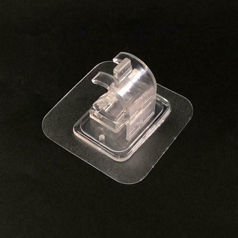 Transparent Hanging Rod Clamps Bathroom Shower Curtain Rod Fixed Clip Bracket