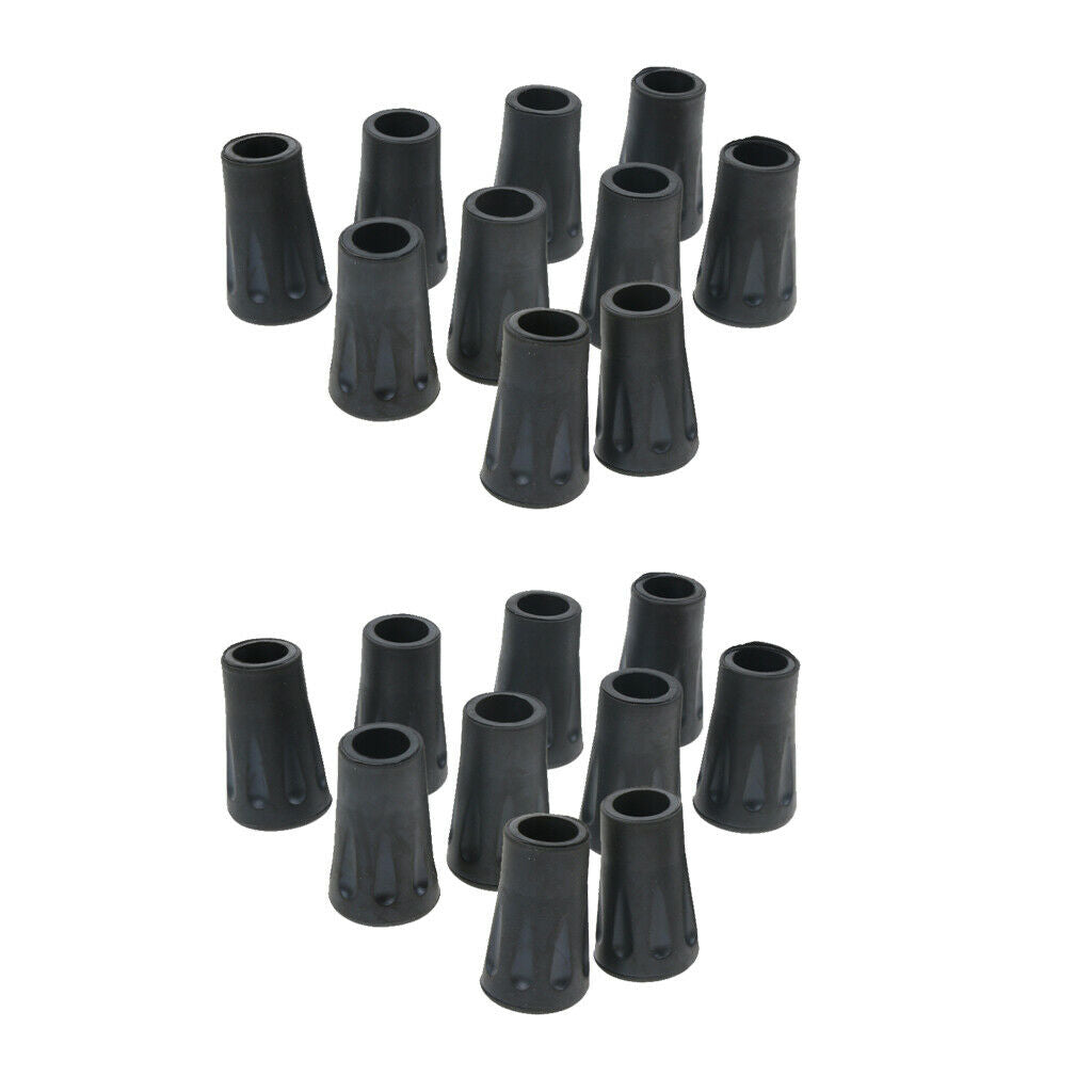 20Pieces Rubber Tips For Hiking Trekking Pole Cane Walking Stick Crutches