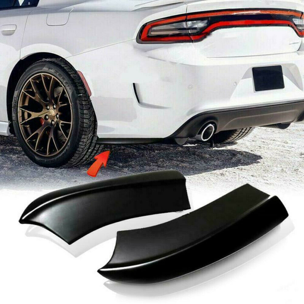 1 Pair For Dodge Charger SRT-Style 2015-2019 Black Car Rear Bumper Lips Aprons