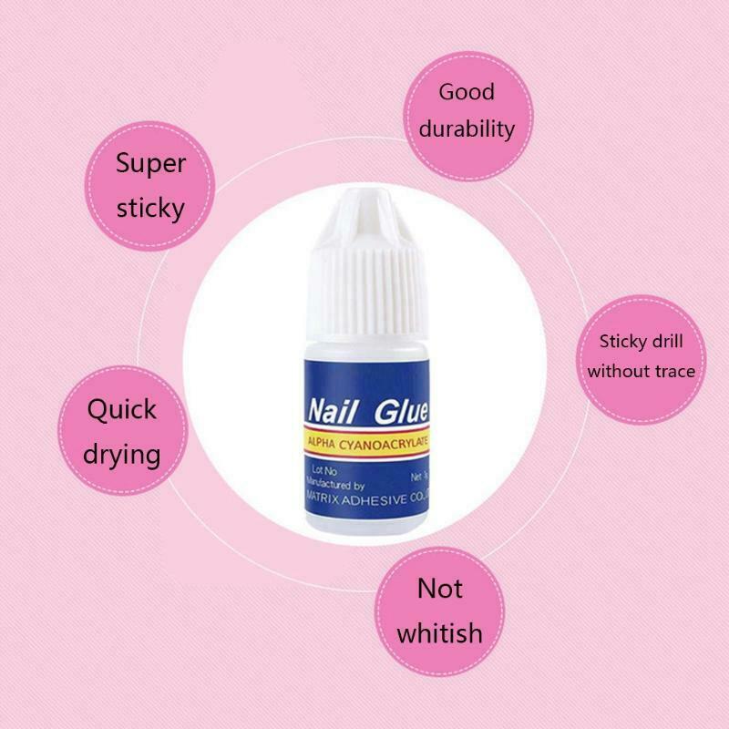 Fast Drying Nail Glue for False Nails Glitter Acrylic Decoration False Nail Tip