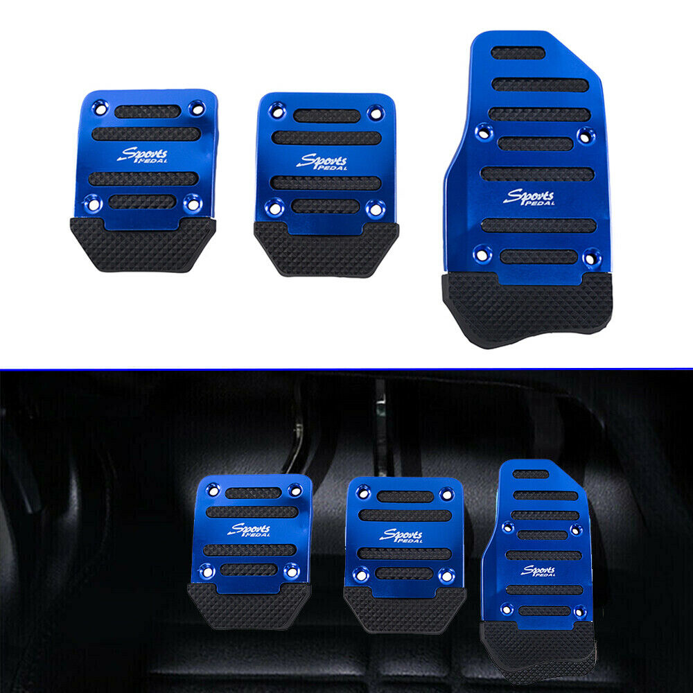 Blue Universal Car Non-Slip Manual Brake Foot Pedal Pad Cover Accessories