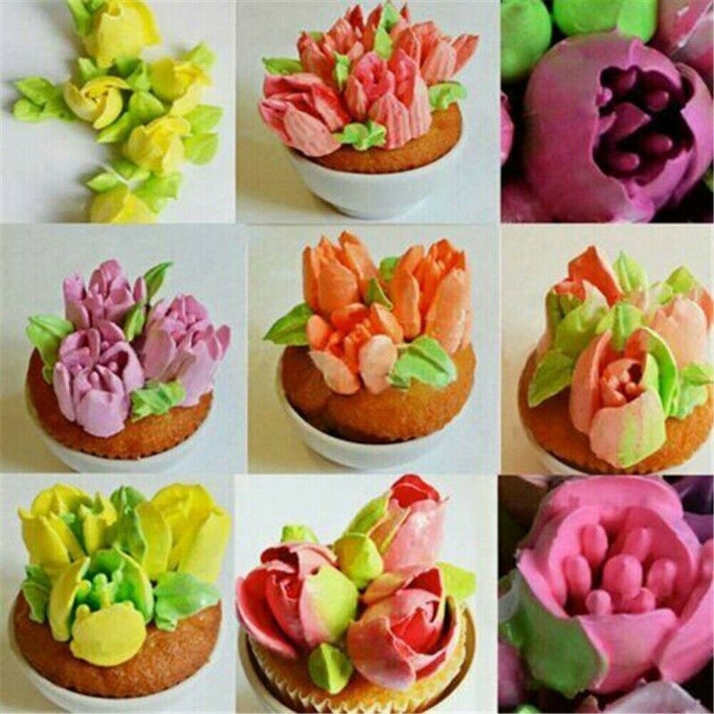 7Pcs Flower Russian Icing Piping Nozzles Pastry Tips Cake Decorating Baking Tool