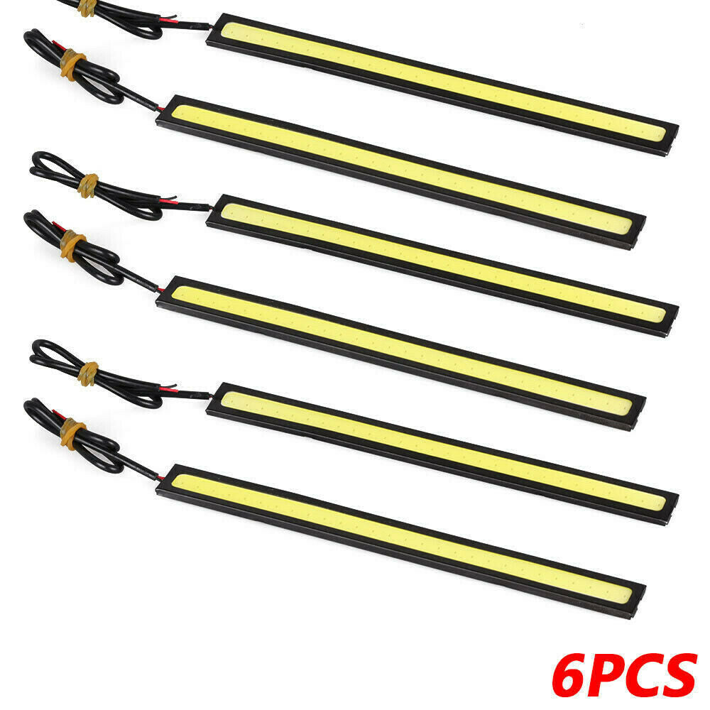 6x 12V White DRL Car LED Strip Lights Bar For Camping Caravan Boat Waterproof