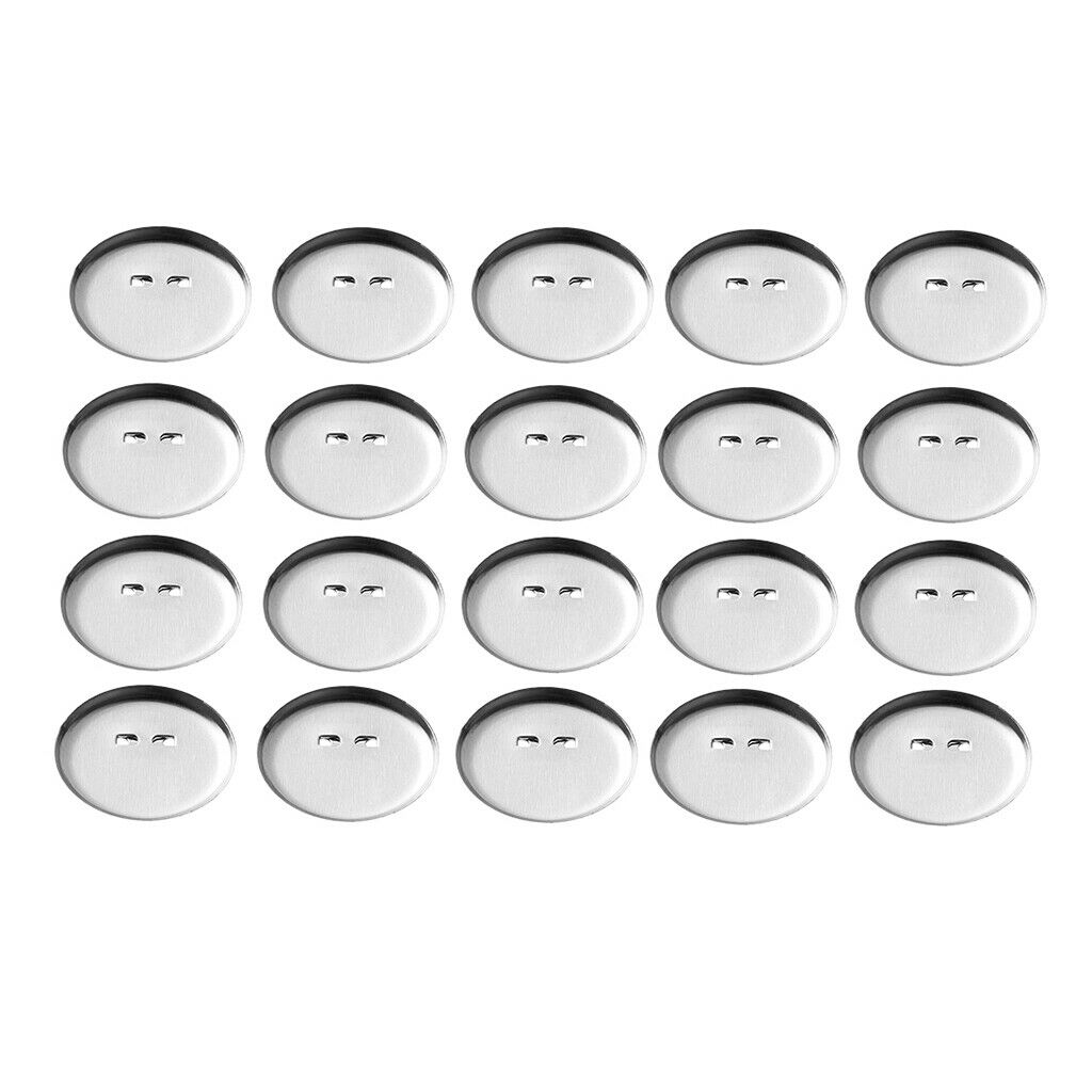 50x Metal Round Blank Tray Brooch Pins Back Cabochon Settings Findings 13mm