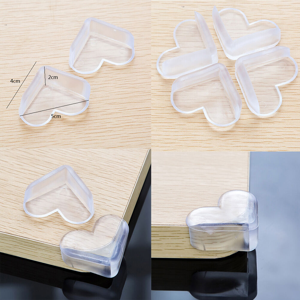4X Child Baby Safe silicone Protector Table Heart Corner Edge Protection .l8