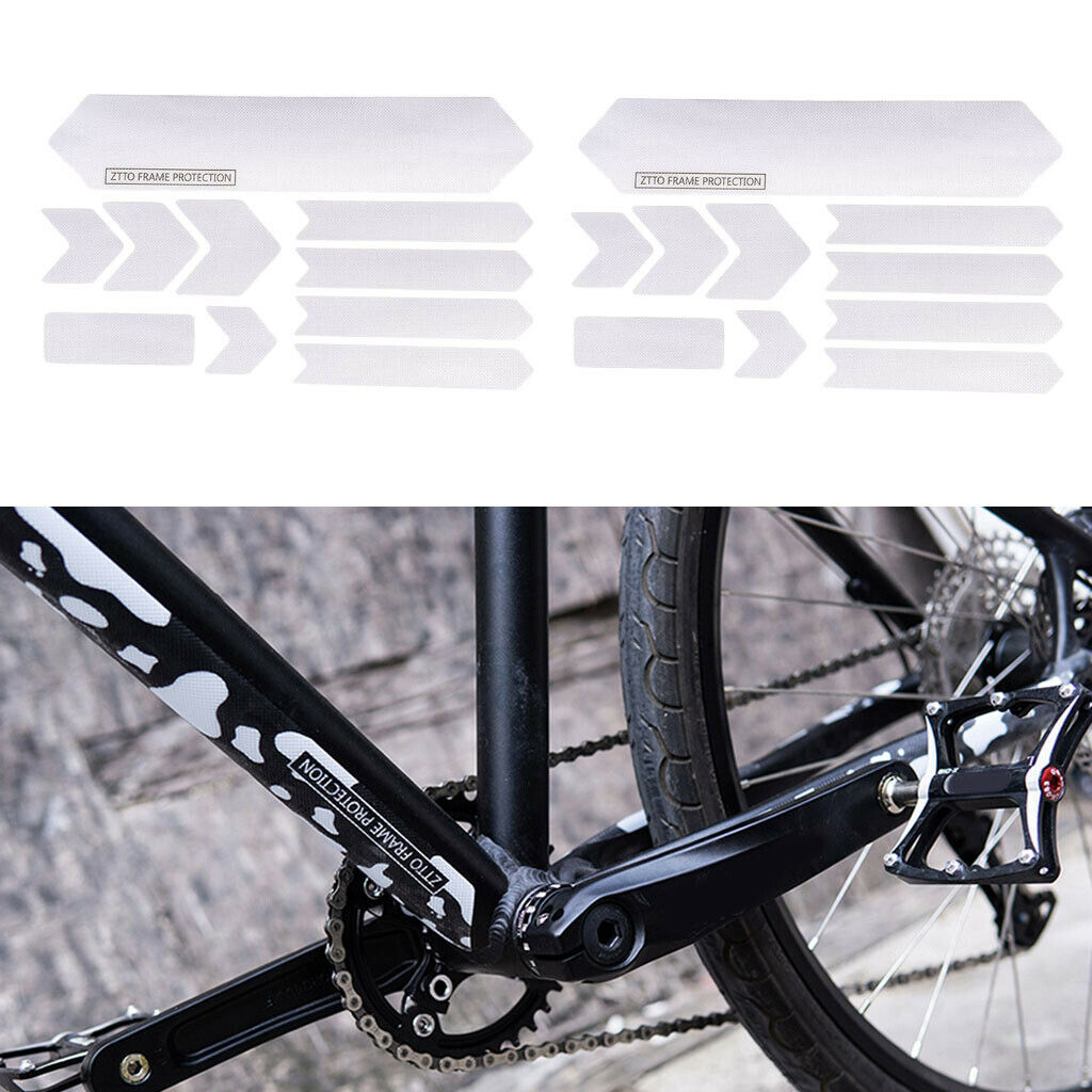 2 Set Bike Frame Stickers Bike Rack Paster Protection Film Bike Stickers