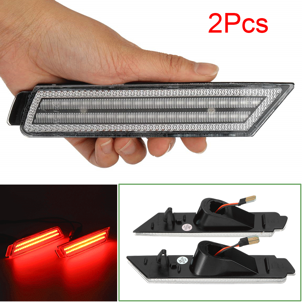 For 2010-2015 Chevy Camaro Left & Right Side Marker Lights Rear Red LED Lamps x2