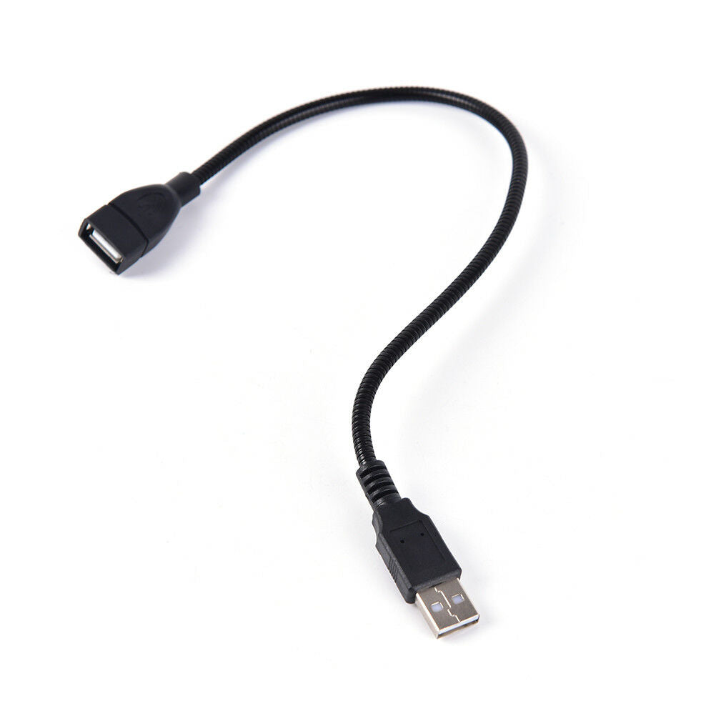 USB Male to Female Extension Cable LED Light Adapter Metal Hose for PC De.l8