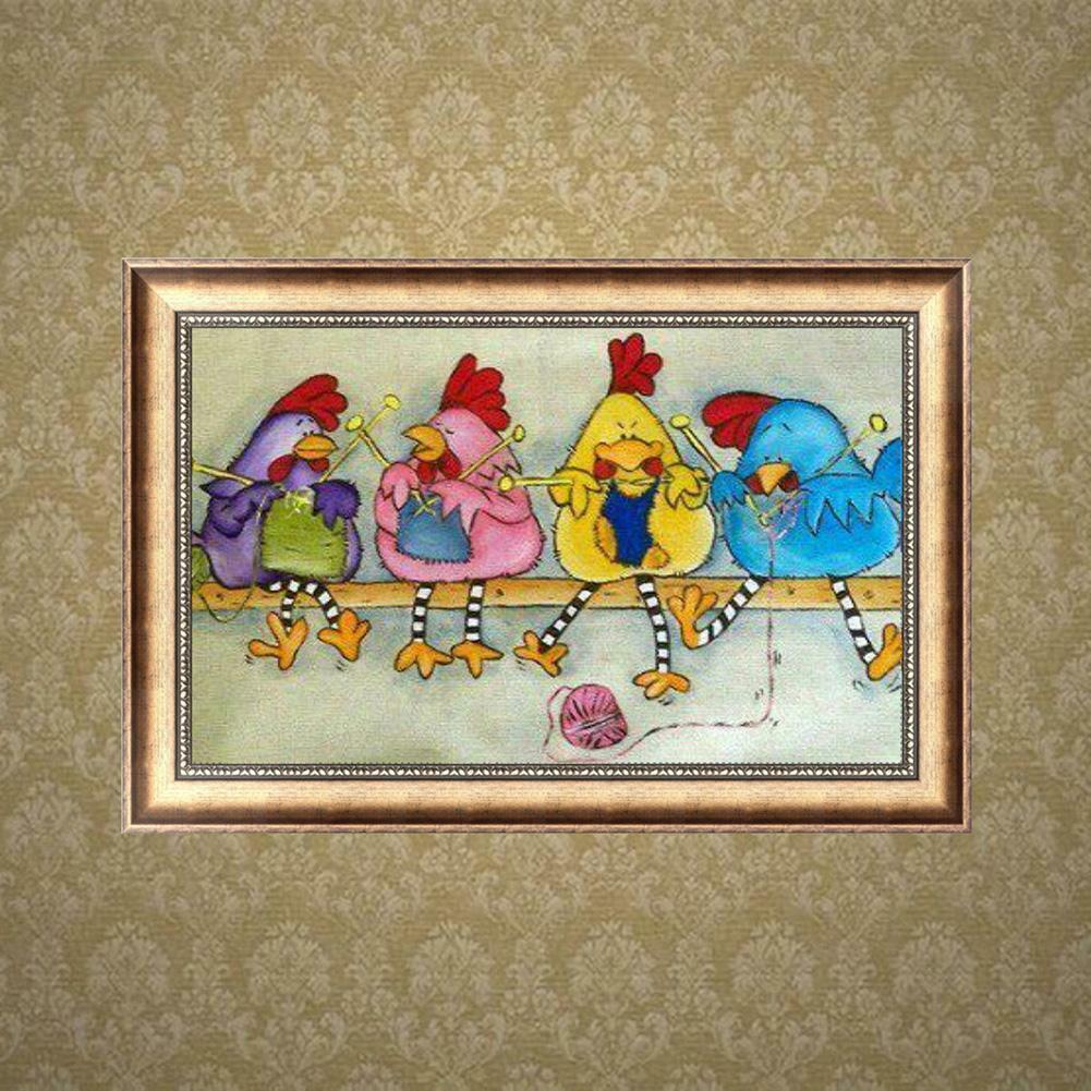 Chicken 5D Full Drill Diamond Painting Embroidery DIY Cross Stitch Decor @