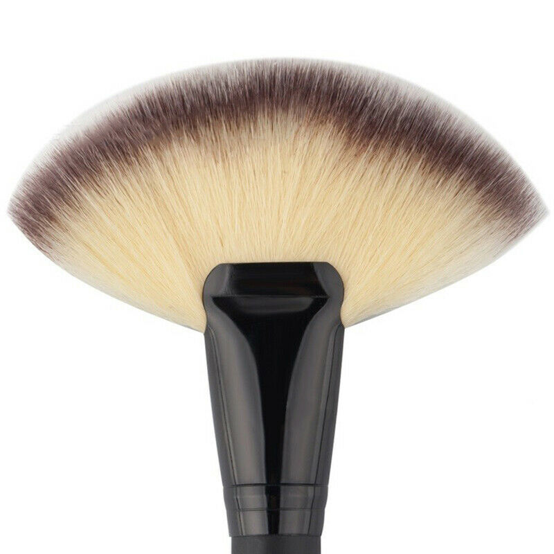 Soft Makeup Large Fan Brush Foundation Blush Blusher Highlighter Cosmetic.l8