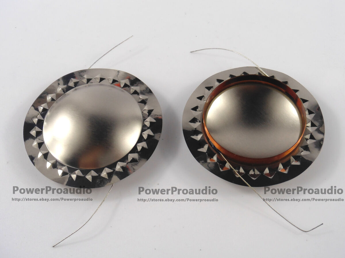 2 pcs 34.5mm  Diaphragm Titanium Voice coil 8 ohm 24.4mm Round Wire
