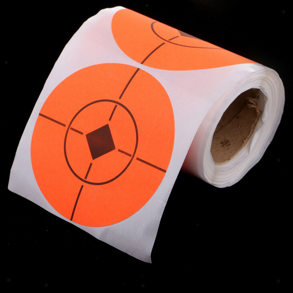 100pcs / roll   3 "  Self   adhesive   Orange   Target   Stiers   for   Shooting