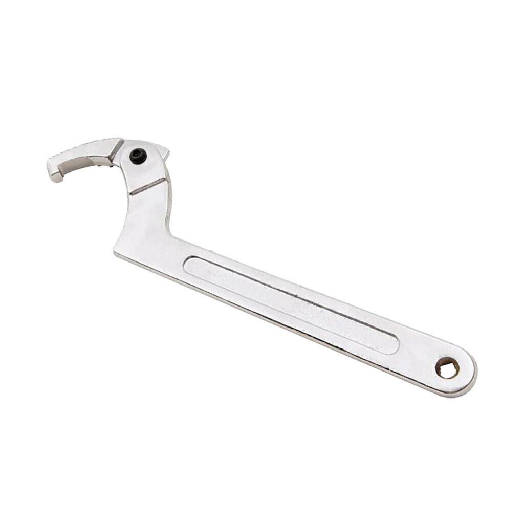 Chrome Vanadium Adjustable Spanner Hook Wrench Tool 32-76mm Square Head