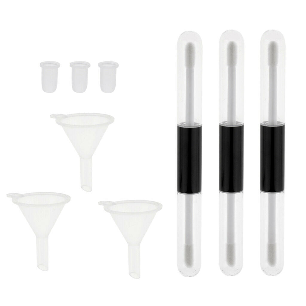 3 Pack 4ml Dual End Lip Gloss Tube Empty Lip Balm  Bottle Cosmetic Gloss Tube