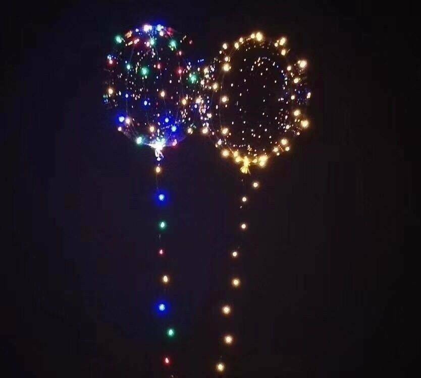 18" LED Light Up Balloons Transparent Wedding Birthday Xmas Party Lights Decor~