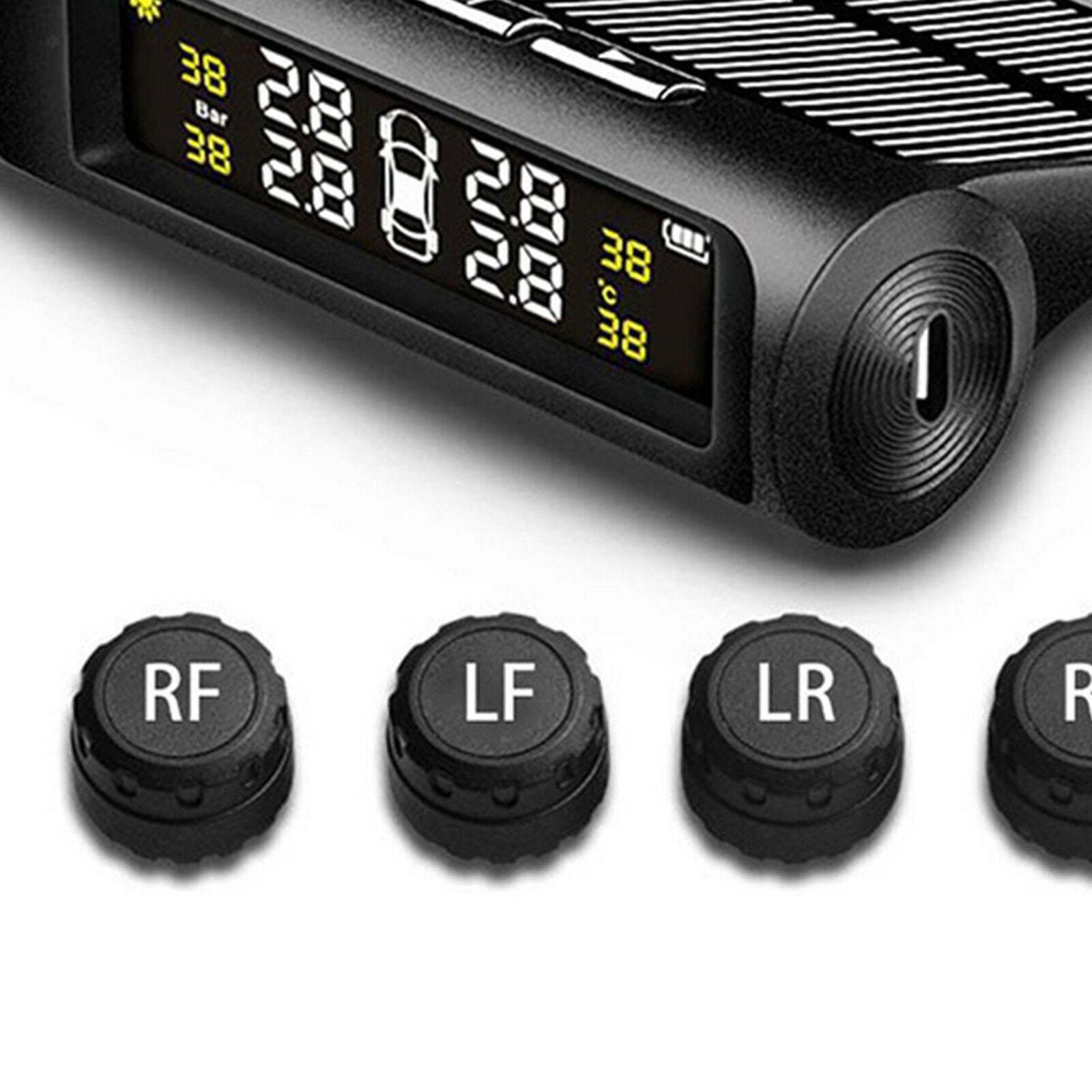 Solar TPMS LCD Car Tire Tyre Pressure Monitoring System for RV Trailer