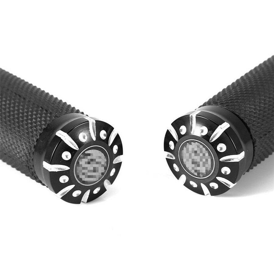 2x Universal 1" CNC Motorcycle Handle Bar Hand Grips For Cruiser Chopper