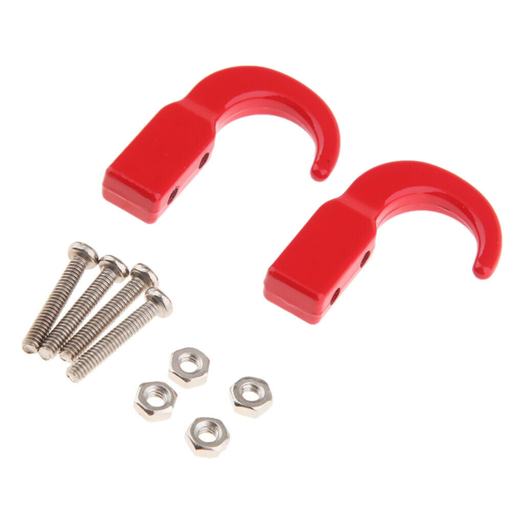2pcs Exquisite workmanship RC Car Metal Bumper Hook Towing Decoration for RC