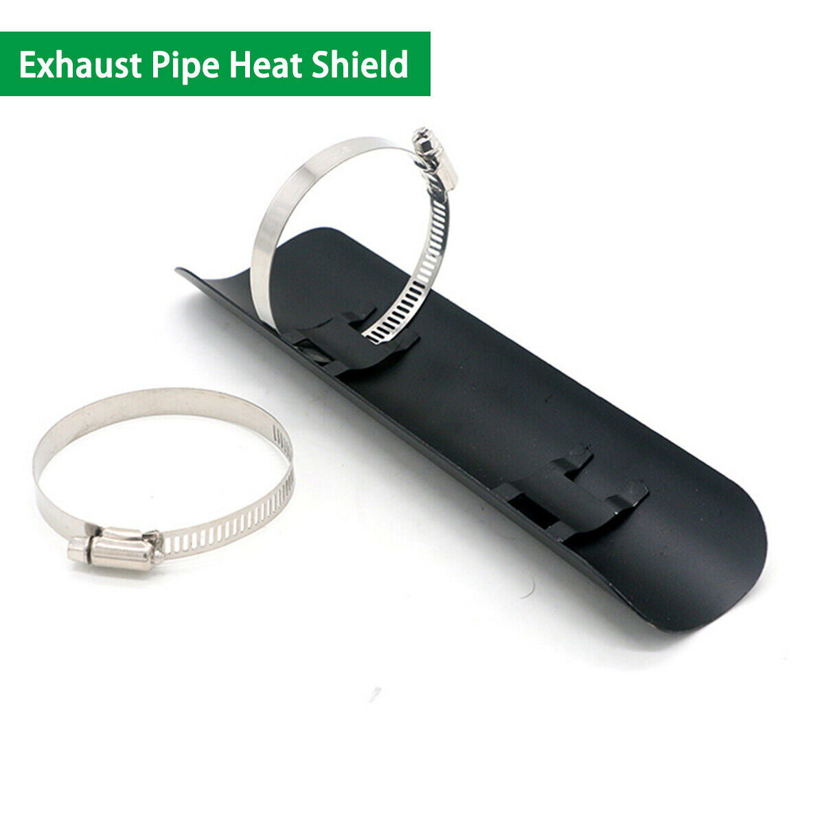 Motorcycle Exhaust Pipe Heat Shield Tube Protector Cover Guard Black Metal